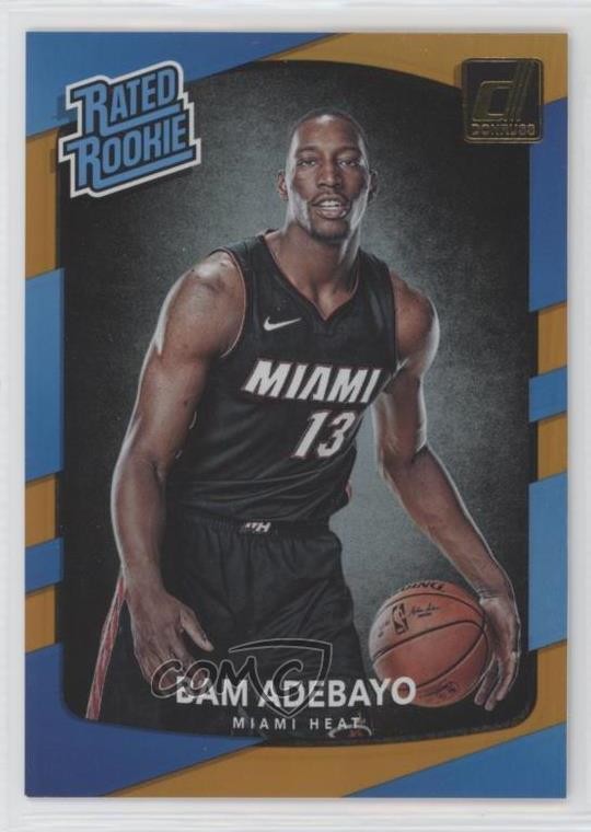 2017-18 Panini Donruss Rated Rookies Holo Orange Laser Bam Adebayo #187 gb9
