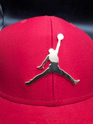 OFFER- Air Jordan Hat Men Red Cement Elephant Gold Metal Jumpman
