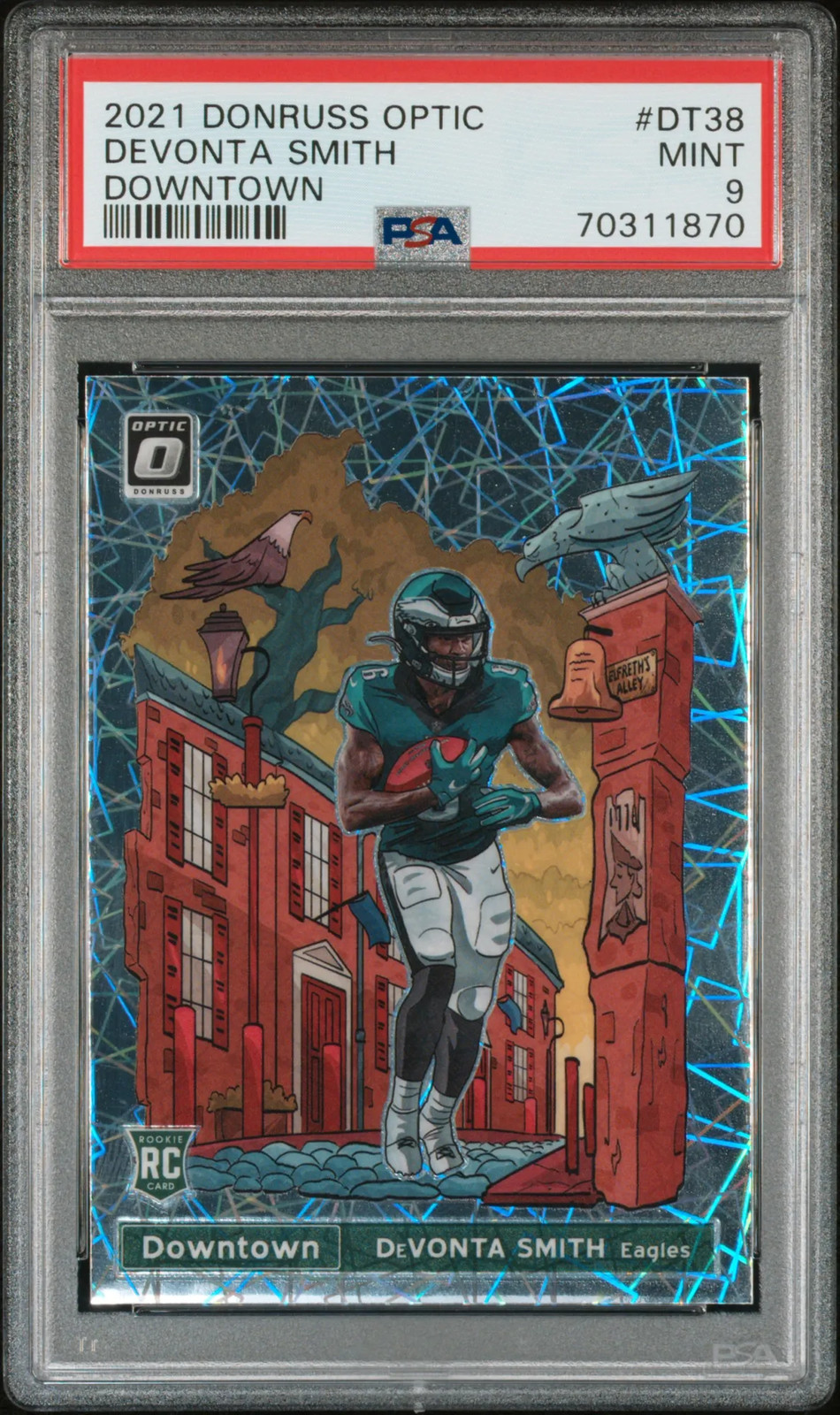 2021 Panini Donruss Optic Downtown Devonta Smith #DT38 PSA 9 POP 130
