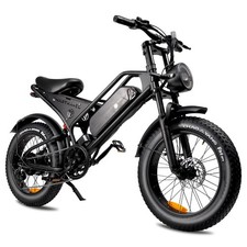 Ebike 20" Fat Tires Mountain Electric Bike Bicycle for Adults 1200W 48V 28 MPH