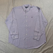 Ralph Lauren Shirt Mens XL Purple Gingham Button Down Blake Long Sleeve Cotton