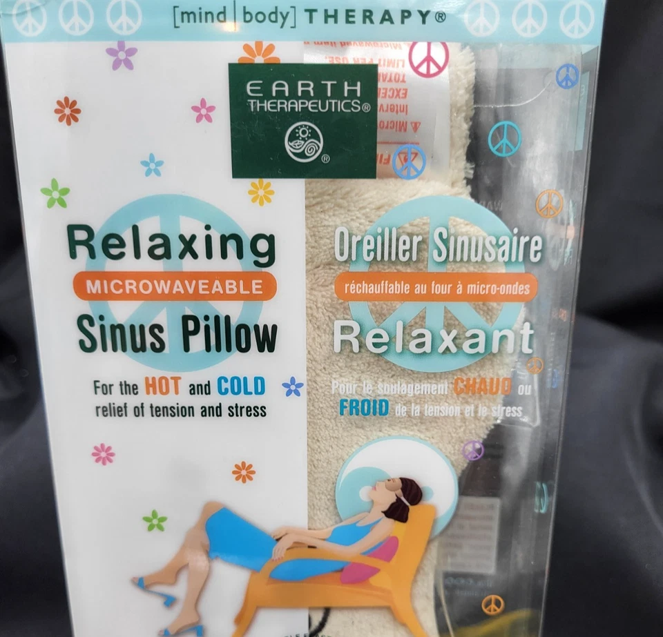 Almohada relajante de alivio de senos para microondas Earth Therapeutics spa autocuidado NUEVO Foto 2 de 4