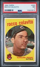 1959 TOPPS #420 ROCCO COLAVITO PSA 7