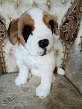 Vintage E J Classic St Bernard Plush Dog Realistic 15 Standing Prima Classique