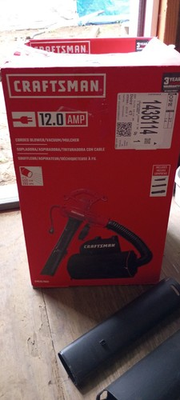 #ad Craftsman 3 n 1 Corded Blower Vacuum Mulcher 12.0 Amp Box Damage $124.95
