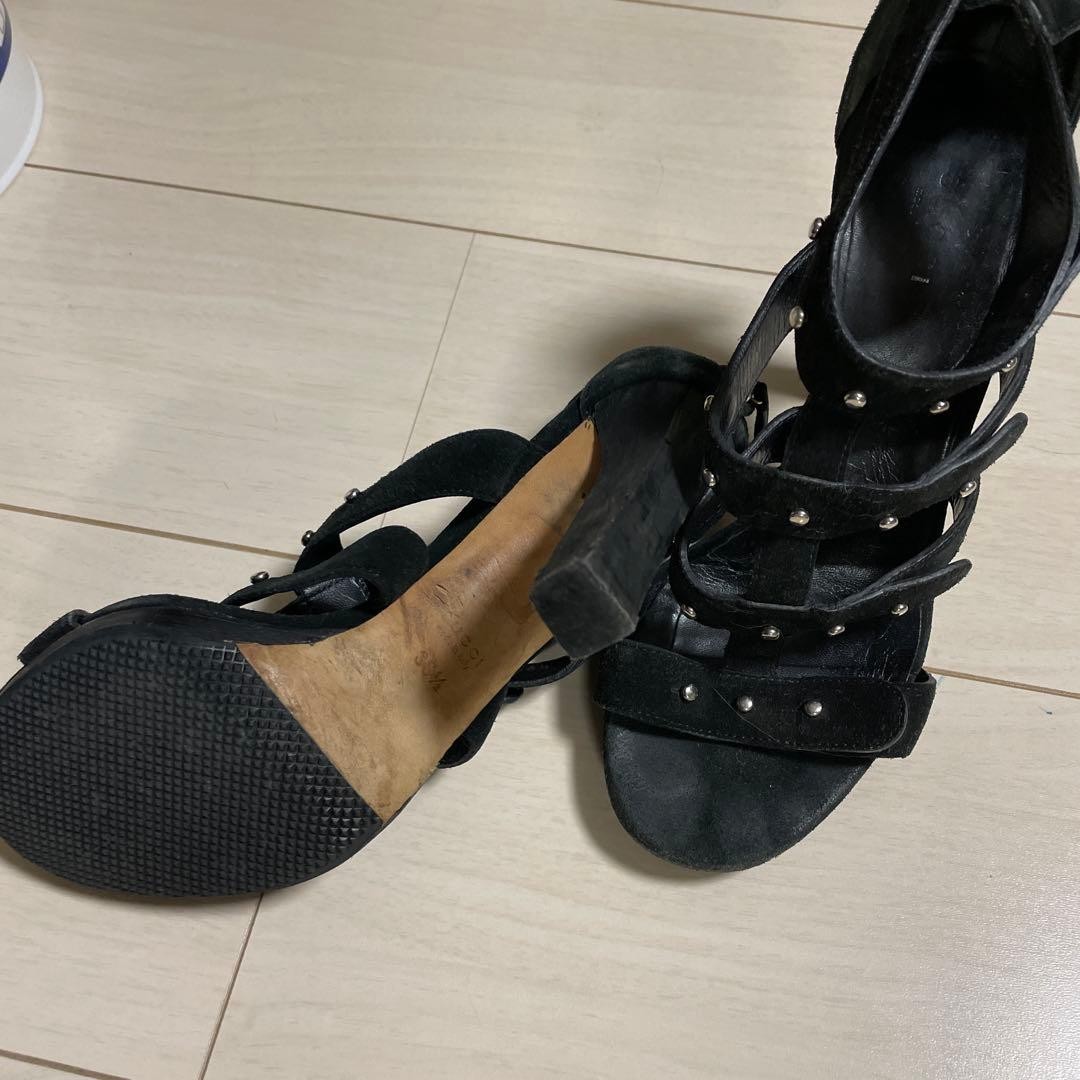 Gucci Babouska Gladiator Sandals Black Suede Size 36.5 Abt US 6.5 For Women thumbnail 14