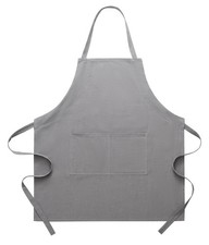 Cotton Linen Apron For Women Adjustable Casual Bib With Pockets Kitchen Cafe