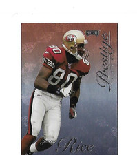 JERRY RICE 1998 PLAYOFF PRESTIGE HOBBY BASE #28 N/MINT CONDITION. (FREE SHIP)