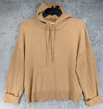 House Of CB Cashmere Blend Women's Hooded Sweater Camel Size Large
