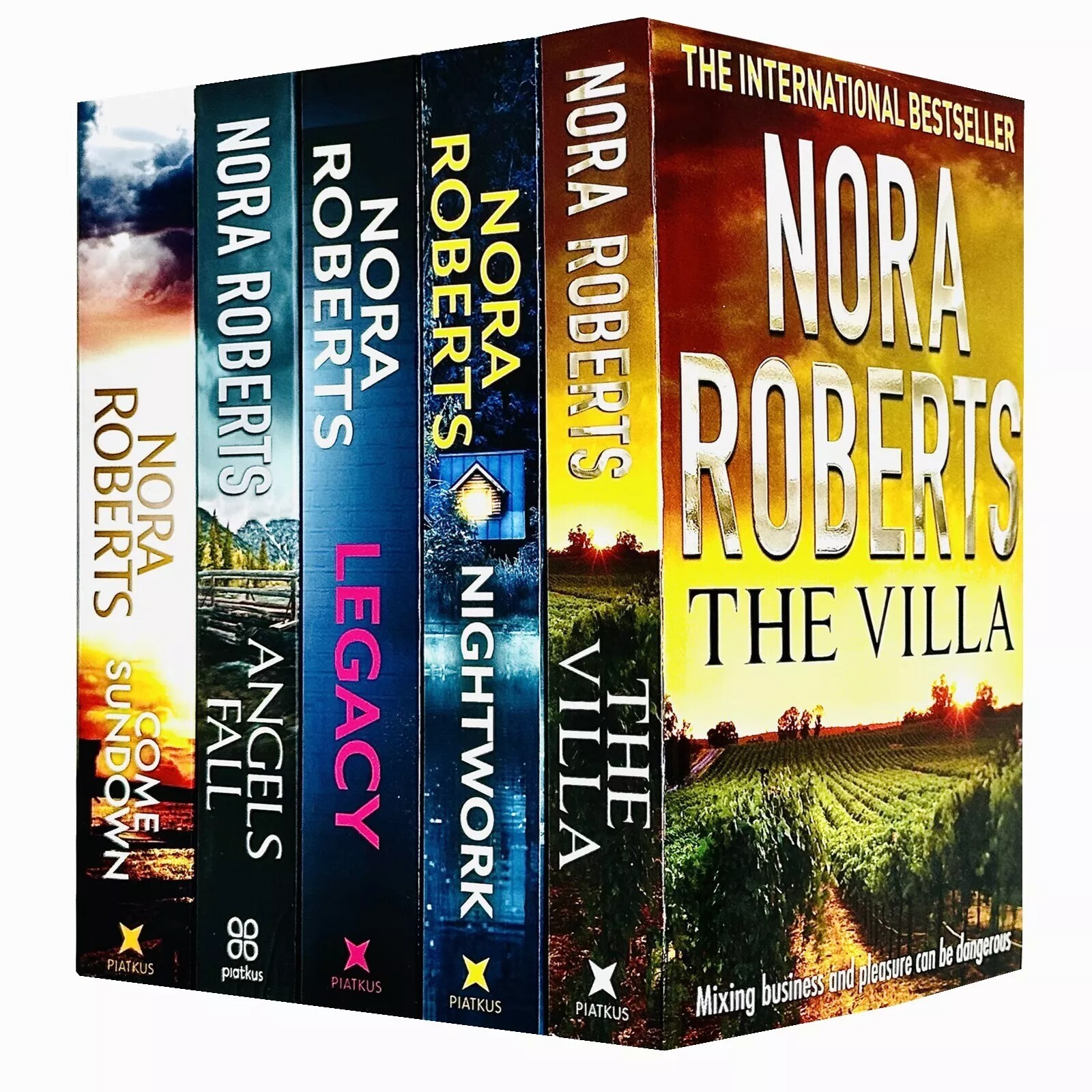 Nora Roberts Collection 5 Books Set Villa, Come Sundown, Angels Fall, Legacy