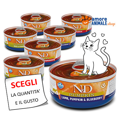 Farmina Cat Adult n & D Pumpkin   Dosen Aus 70 Gr - Geschmack Gemischt -