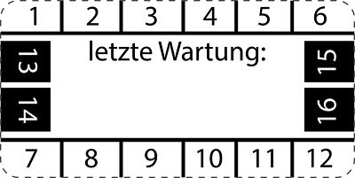 VOID Sicherheitssiegel 40x20mm, Label Aufdruck: ''Letzte Wartung'' ES-VOID1200