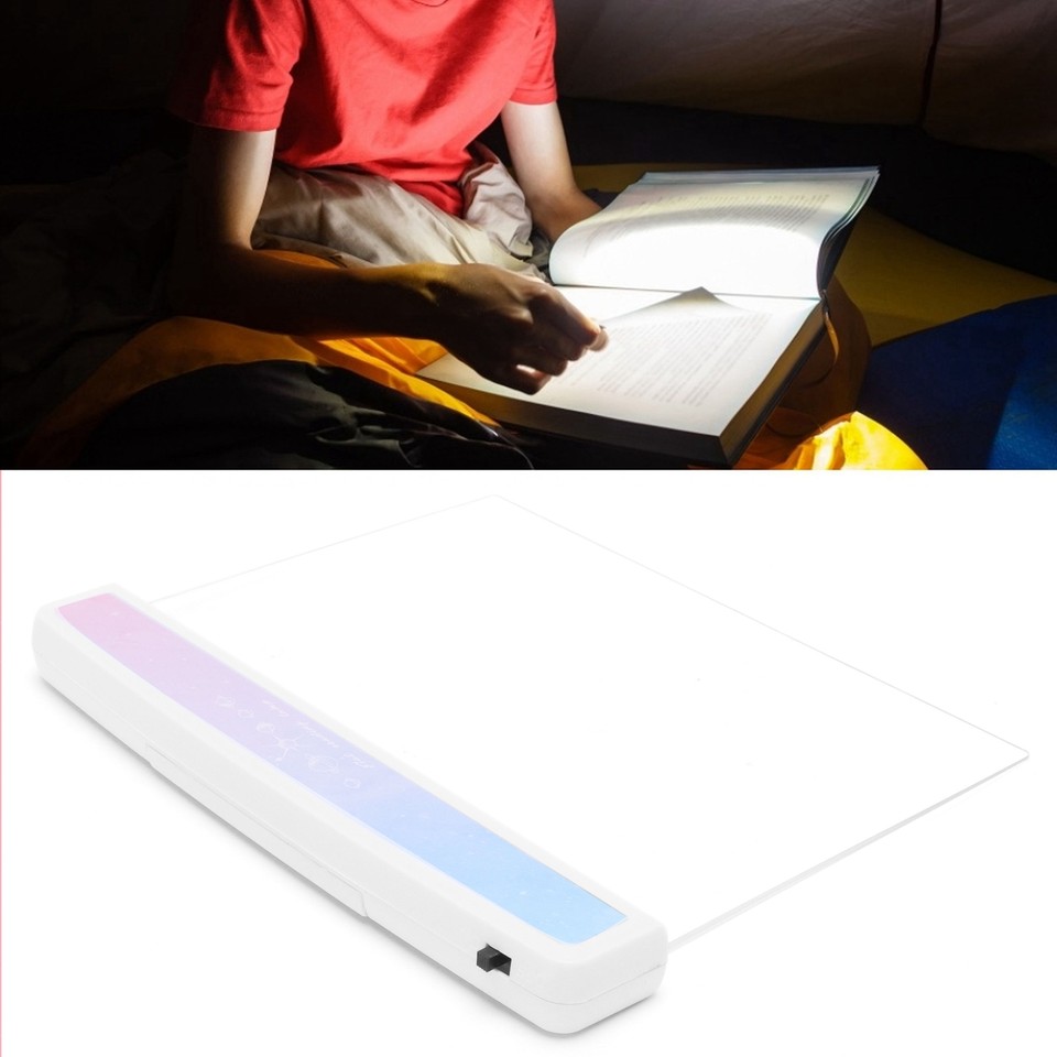 LED Flat Reading Light Star Sticker Pattern Student Book Light For