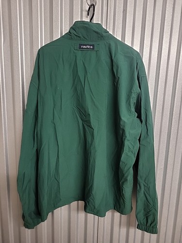 Vintage Nautica Smock Jacket 1/4 Zip Green Size XL Water Resistant Cuffed Sleeve - Picture 7 of 8
