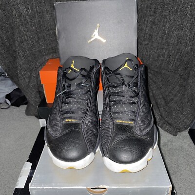 Size 10 - Jordan 13 Retro Low Black Varsity Maize 2005