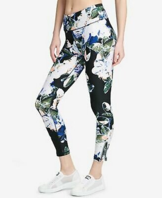 DKNY Sport Luminescence Printed High Rise Ankle Leggings, Size