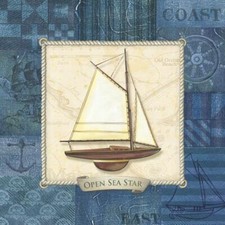 Ceramic Backsplash Tile Mural Nautical Sailing Ship - Nautique Sailing I