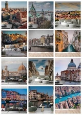 3D Building City River Self-adhesive Wallpaper Removable Wallpaper Wall Mural