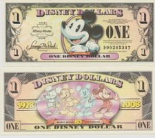 Disney 1 Dollar, 2008 Series "D" Mickey's 80th Anniversary Unc