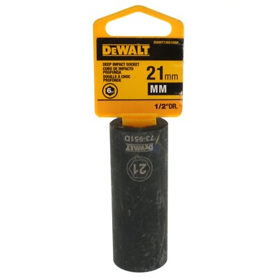 DeWALT DWMT73951OSP 21mm Black Deep Impact Socket, 1/2