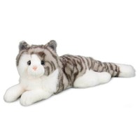 Smokey Kuscheltier PlüSch Katze Liegend Grau Getigert PlüSchtier Stofftier 48Cm