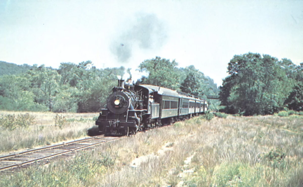 Valley Railroad Steam Locomotive 97 Essex to Chester Connecticut Postcard