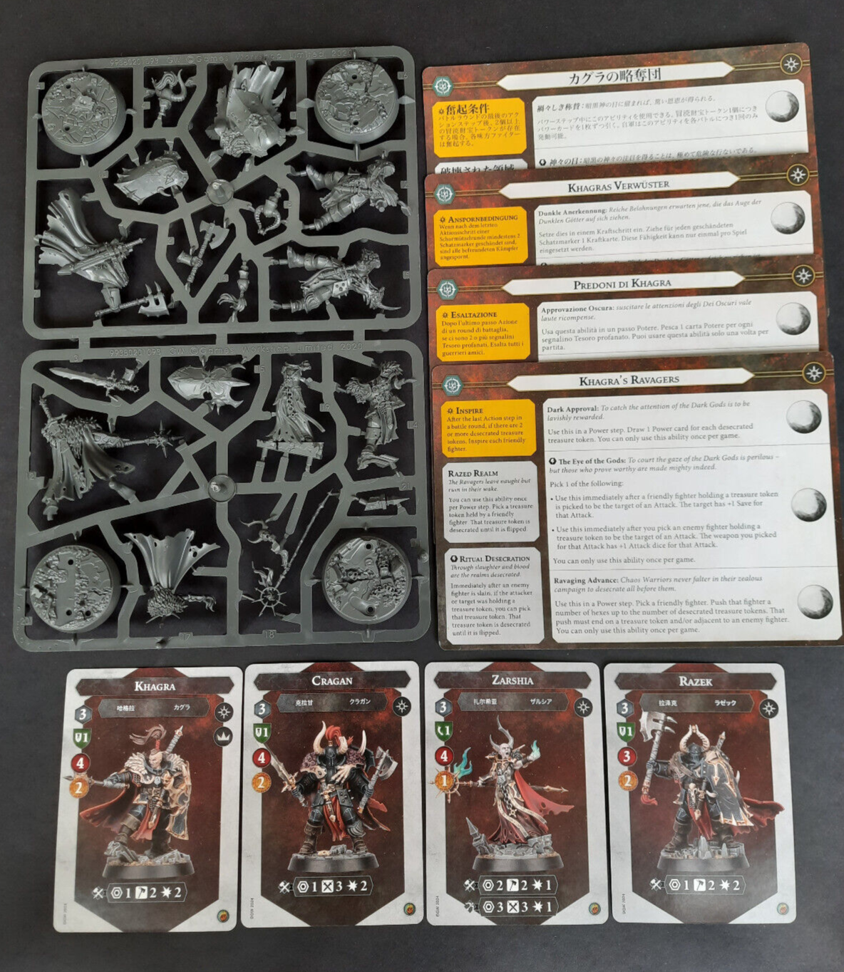 Khagra's Ravagers warband Miniatures and Cards Warhammer Underworlds AOS