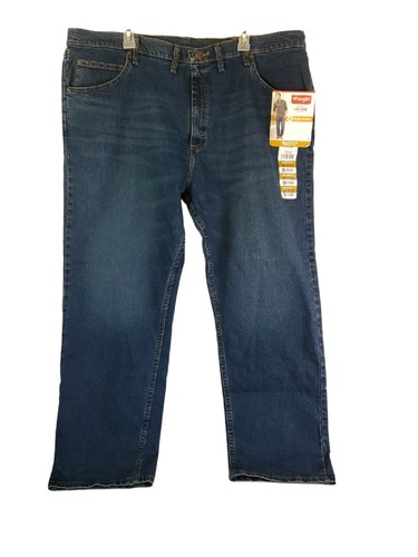 Wrangler Men's and Big Men's Relaxed Fit Jeans w/ Flex Dark Denim Size 44x30 NWT