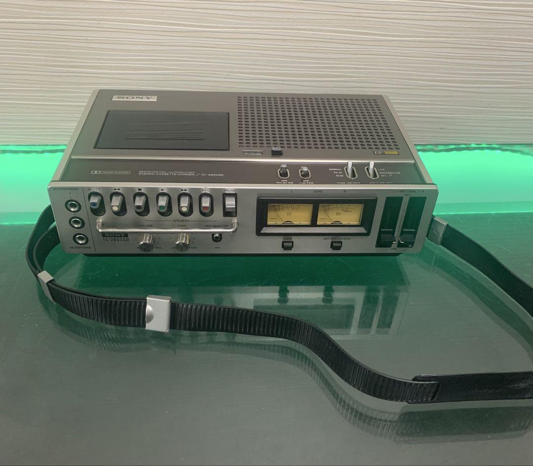 【動作品】SONY TC-2860SD カセットデッキ SN.16053 SONY TC-2860SD Densuke Portable Cassette Deck Recorder