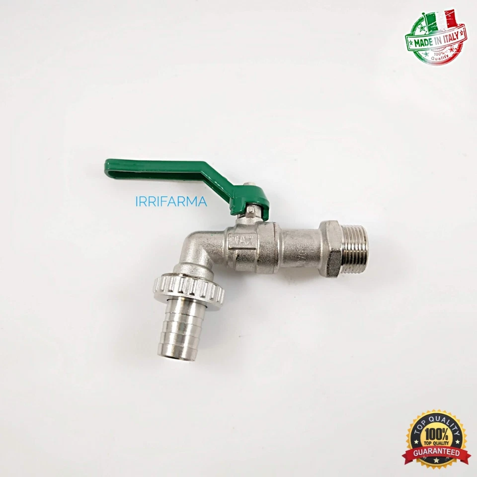 Rubinetto giardino 1 pollice a sfera 1 2 3/4" per esterno giardinaggio fontana - Immagine 3 di 4