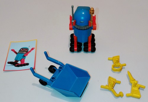 PLAYMOBIL ROBOT ESPACE VINTAGE AVEC BROUETTE ET OUTILS - Photo 4/4
