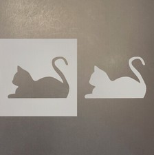 Cat Laying Down Plastic Mylar Stencil Airbrush Painting Art Supplies