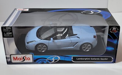 Maisto Lamborghini Gallardo Spyder Rare Light Blue Diecast Special Edition 1/18
