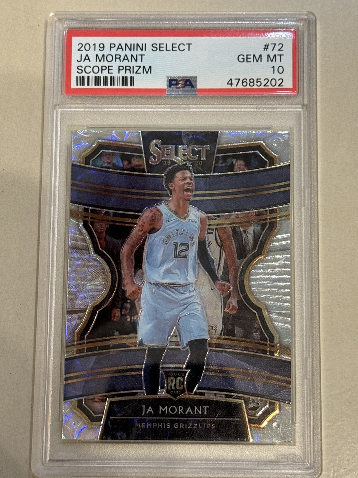 2019-20 Select JA MORANT Scope Prizm RC PSA 10 #72