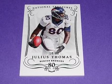 2014 National Treasures JULIUS THOMAS #1 Century Numbers SP/80 Broncos-Jaguars