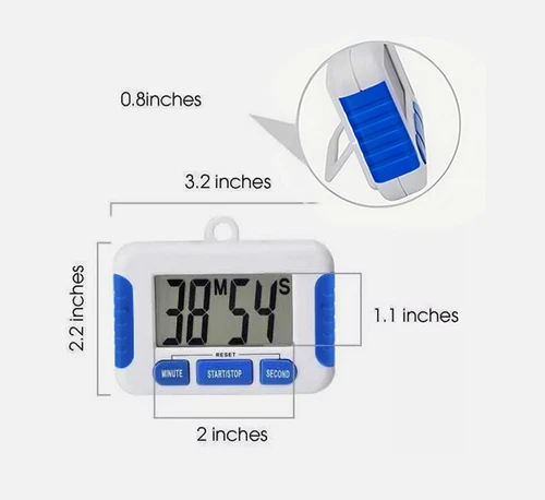 2pcs Digital Kitchen Timer Magnetic Cooking LCD Large Count Down Clear Alarm Egg - Picture 6 of 9