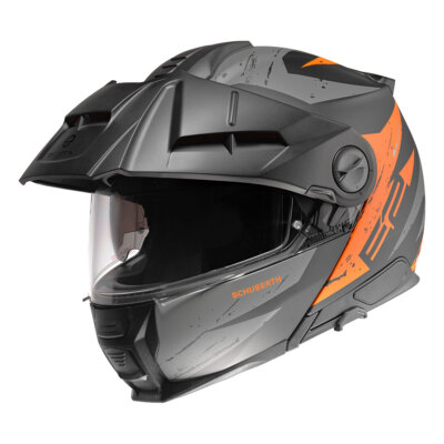 Helm Modular SCHUBERTH E2 Explorer Orange Schwarz Grau