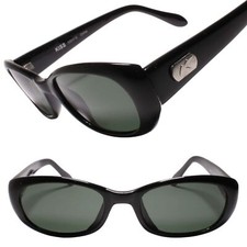 Timeless Y2K Genuine Vintage Thick Frame Rounded Rectangle Black Sunglasses