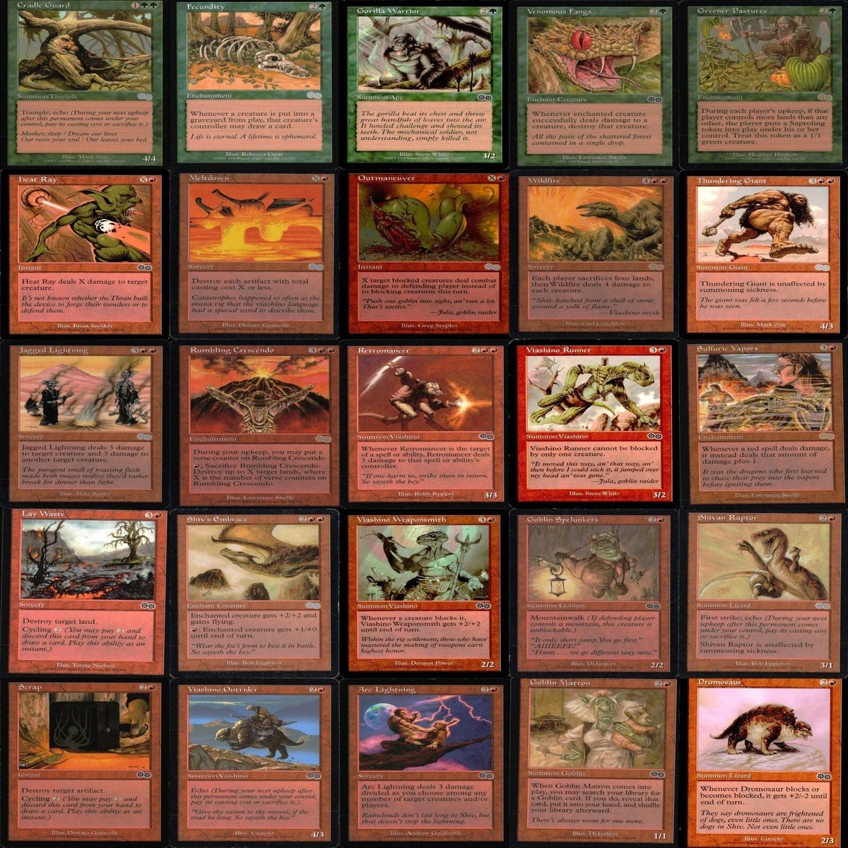 English version only Urza's Saga Semi-Complete USG Full Completion