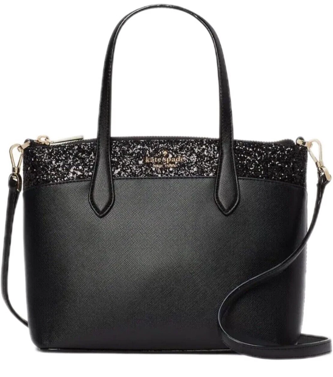 kate spade new york Glitter Satchel/Top Handle Bag Black Bags