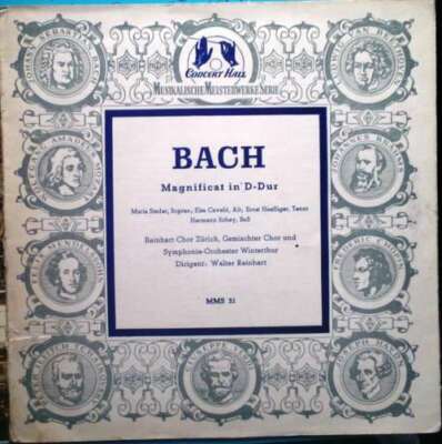 Reinhart Chorus Of Zurich, Winterthur Mixed Chorus 10'' Mono Vinyl