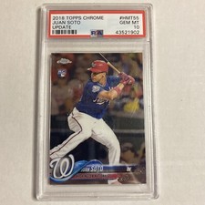 2018 Topps Chrome Update Juan Soto ROOKIE PSA 10 DR