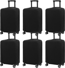 Clysee 6 Pcs Travel Luggage Cover Suitcase Protector Washable, Black, Small..