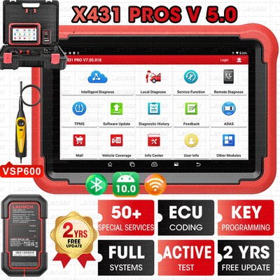2024 LAUNCH X431 PROS V+ 5.0 Car Bidirectional Diagnostic Tool Scanner Coding