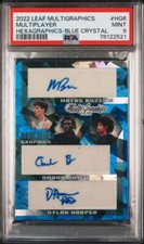 PSA 9 - DYLAN HARPER #/45 Auto - MATAS BUZELIS - TAHAAD PETTIFORD 2022 Leaf BLUE