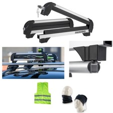 PER HYUNDAI TUCSON PORTASCI PER BARRE DA TETTO AUTO ICEBERG 4 IN ALLUMINIO OMOL