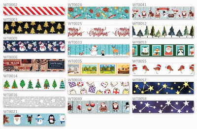 Christmas Washi Tapes - UK Stock - High Quality - 10m Rolls - RM48 Delivery 