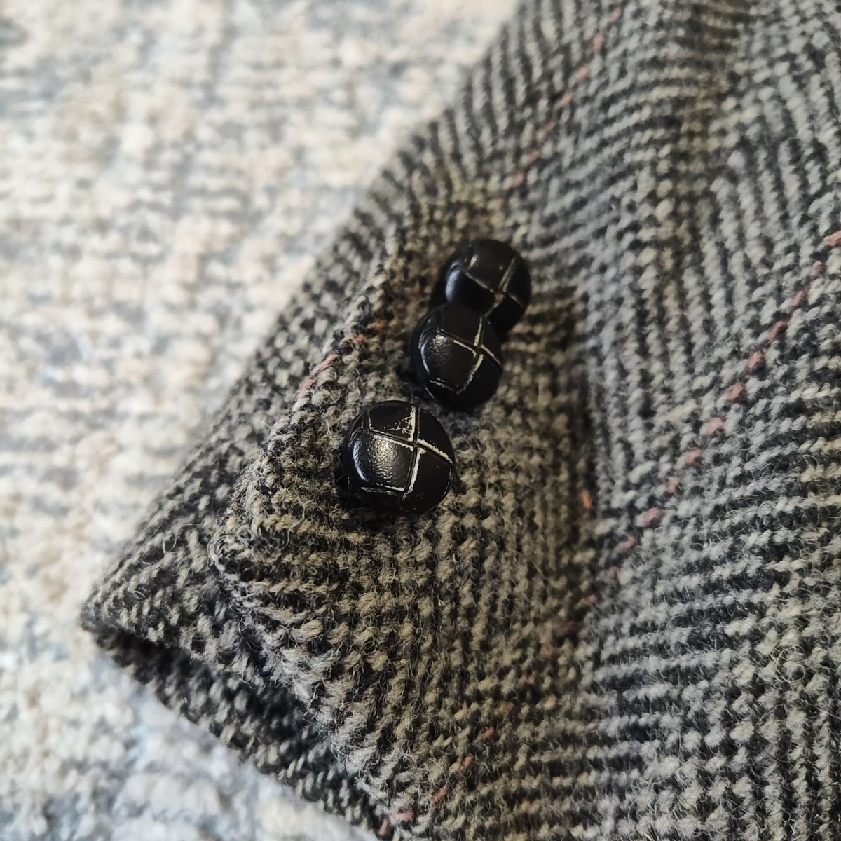 Harris Tweed Jacket Men's Size 46 Chest 32 Long 25 Sleeve Gray | eBay