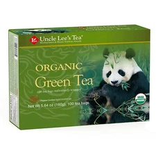 Uncle Lee’s Organic Green Tea, 100% Natural Premium Green 100 Tea Bags