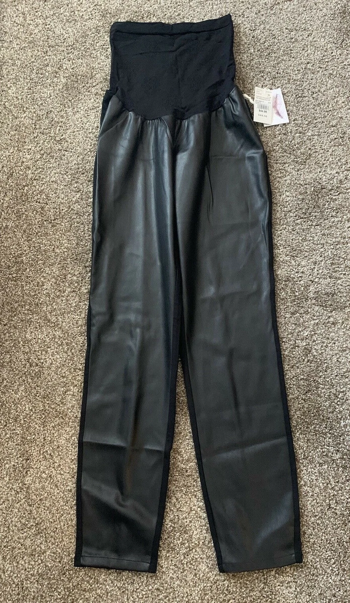 NWT! Jessica Simpson Maternity Full Panel Faux Leather Pants - Size Medium